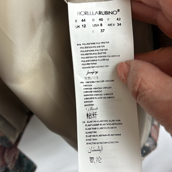 Fiorella Rubino floral print snap front coat with pockets Sz 8 - Picture 12 of 13